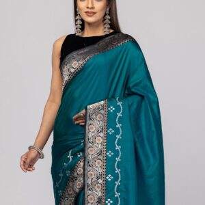 Teal Green Mirpur Katan Saree