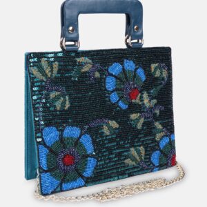 Green Erri Embroidered Chosha Fabric Bag